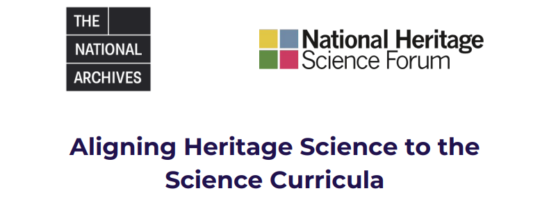 Image of report title: Aligning Heritage Science to the Science Curricula